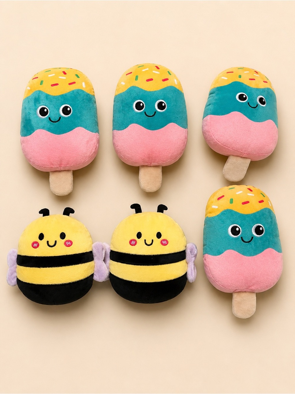 Bundle of 6 Plush Dog Toys – Squeaky & Super Cute